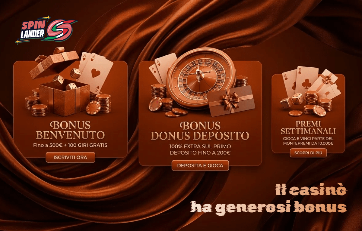 Nei casinò online in Italia Spinlander generosi bonus